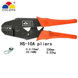 Crimping pliers HS-03BC 8 jaw for plug /tube/insulation/no insulation/crimping cap/coaxial cable terminals kit 230mm clamp tools