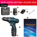 Longyun Rechargeable Lithium Battery cordless Electric Drill bit 12V 16.8V 25V Electric Screwdriver Torque screw gun power tools