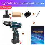 Longyun Rechargeable Lithium Battery cordless Electric Drill bit 12V 16.8V 25V Electric Screwdriver Torque screw gun power tools