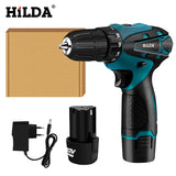 HILDA Electric Drill Cordless Screwdriver Lithium Battery  Mini Drill Cordless Screwdriver Power Tools Cordless Drill