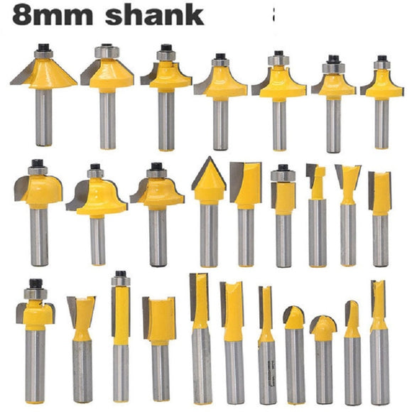 1pc 8mm Shank Trimmer Ceaning Flush Trim Wood Router Bit Straight End Milll Tungsten Milling Cutters For Wood Woodworking Tools