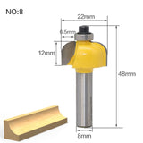 1pc 8mm Shank Trimmer Ceaning Flush Trim Wood Router Bit Straight End Milll Tungsten Milling Cutters For Wood Woodworking Tools