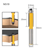 1pc 8mm Shank Trimmer Ceaning Flush Trim Wood Router Bit Straight End Milll Tungsten Milling Cutters For Wood Woodworking Tools