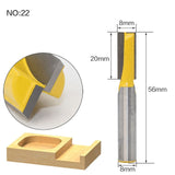 1pc 8mm Shank Trimmer Ceaning Flush Trim Wood Router Bit Straight End Milll Tungsten Milling Cutters For Wood Woodworking Tools