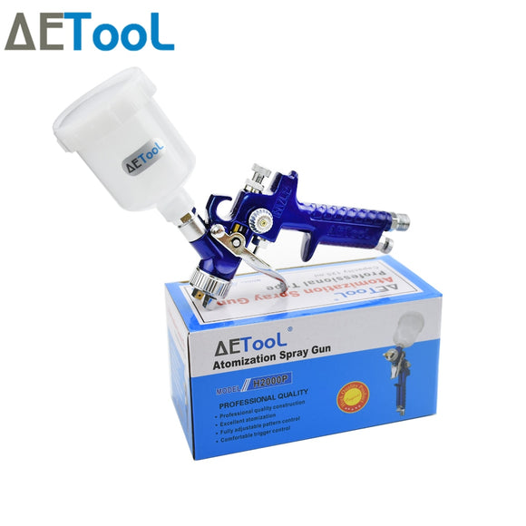 AETool 0.8/1.0mm Nozzle Professional HVLP Spray Guns Sprayer Paint Airbrush Mini Spray Gun for Painting Cars Aerograph Tool