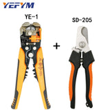 Multi tools pliers stripper cutter cable wire capability 0.25-6mm2 HS-D1 YE-1 brand crimper acutomatic electrical repair tools