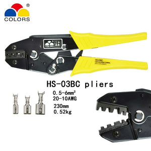 Crimping pliers HS-03BC 8 jaw for plug /tube/insulation/no insulation/crimping cap/coaxial cable terminals kit 230mm clamp tools