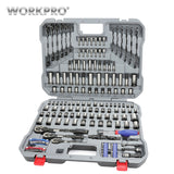 WORKPRO 164PC Sockets Set Mechanic Tool Set Car Repair Tools Wrenches Screwdrivers Ratchet Combination Tool Kits Hex Key