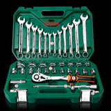 New General Household Car AUTO Repair Tool Kit with Plastic Toolbox Storage Case Socket Ratchet Wrench Screwdriver Hand Tool Set