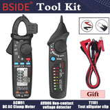 Mini Digital Clamp Meters BSIDE ACM Series True RMS DC AC Current Voltage Ohm Temp Capacitance Hz NCV Tester Ammeter Multimeter