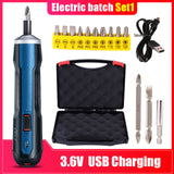 Smart Cordless Electric Screwdriver Rechargeable 3.6V Mini Power Tool 6 Modes Adjustable Torques Screwdriver Tool Kits