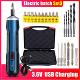 Smart Cordless Electric Screwdriver Rechargeable 3.6V Mini Power Tool 6 Modes Adjustable Torques Screwdriver Tool Kits