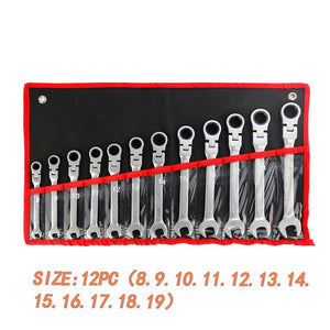 YOFE 8-19 Metric ratchet wrench spanners set of keys Chromium vanadium steel Head Flexible wrench hand tools Car Repair Tools