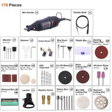 GOXAWEE Electric Drill Engraver Mini Drill Grinder Dremel Rotary Tool Kit With Dremel Accessories Drilling Machine Power Tool