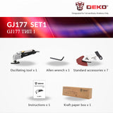 DEKO 110V/220V Variable Speed Electric Multifunction Oscillating Tool Kit Multi-Tool Power Tool Electric Trimmer Saw Accessories