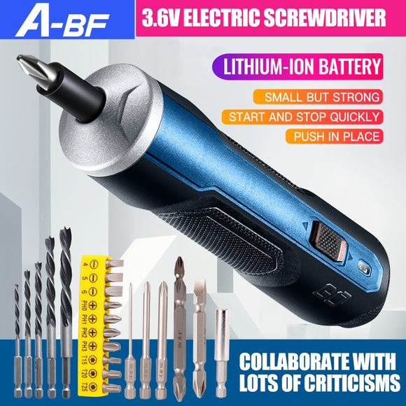 Smart Cordless Electric Screwdriver Rechargeable 3.6V Mini Power Tool 6 Modes Adjustable Torques Screwdriver Tool Kits