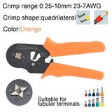 Tubular Terminal Crimper 6-6 0.25-6mm 23-10AWG & 10SA 0.25-10mm 23-7AWG Electrical Crimping Pliers Hand Tools Set HSC8 6-4