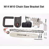 11.5/12 Inch Chainsaw Bracket Changed 100 125 150 Electric Angle Grinder M10/M14/M16 Into Chain Saw Woodworking Power Tool Set