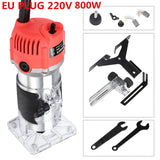 800W 30000rpm Woodworking Electric Trimmer Wood Milling Engraving Slotting Trimming Machine Hand Carving Machine Wood Router