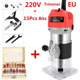 800W 30000rpm Woodworking Electric Trimmer Wood Milling Engraving Slotting Trimming Machine Hand Carving Machine Wood Router