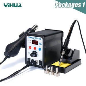 YIHUA 8786D Hot Air Soldering Station Digital Display Gun Heat Gun Welding Station BGA Rework Station Soldering Iron Station