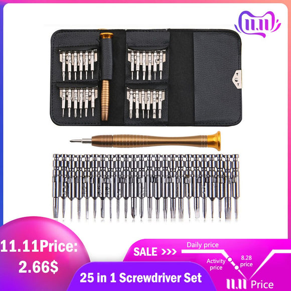 Urijk 25 In 1 Screwdriver Set Torx Multifunctional Opening Repair Hand Tool Set Torx Precision Screwdriver For Phones Tablet PC