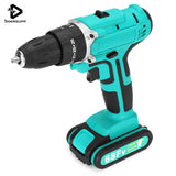 Electric Drill 7500mAh Cordless Screwdriver 25+3 Torque Impact Drills Lithium Battery 2-Speed Power Tools Drill + LED lights