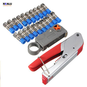 Multitool Wire Stripping Pliers Rg59 Rg6 Cable Tv Crimping Tool Rj 45 Crimping Tool