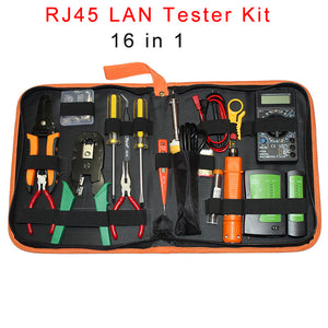 Portable Ethernet Network Cable Tester Tools Kit RJ45 Crimping Crimper Stripper Punch RJ11 RJ12 CAT5 CAT5e Wire Line Detector