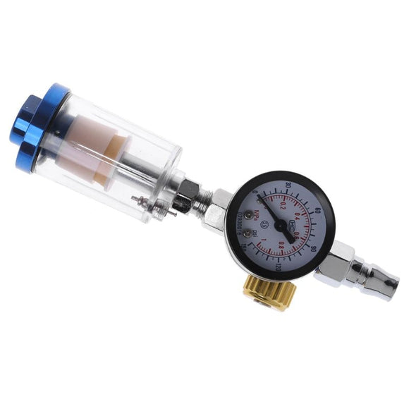 Spray Paint Gun Air Regulator Gauge & In-line Air Oil Water Separator Filter Kit S02 Wholesale&DropShip