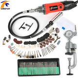 TUNGFULL Electric Drill Rotary Tool Accessories Household Hardware Tools Drilling Machine Dremel Mini Drill Variable Speed