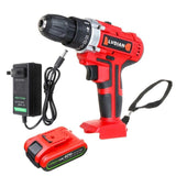 42V Electric Drill Electric Cordless Impact Drill Double Speed 50Nm Screwdriver 25+1 Torque Power LED Light 2 Battery Polisher