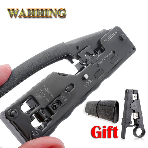 RJ45 Tool Network Crimper Crimping Tools For Cat7 Cat6 Cat5e Cat5 STP Plugs RJ45 Connector Cables Multifunctio Crimp Metal Clip