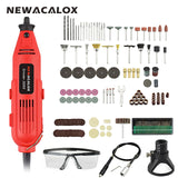 NEWACALOX EU/US 220V 260W Mini Electric Drill Variable Speed Grinder Grinding Machine Engraving Accessories Dremel Rotary Tools