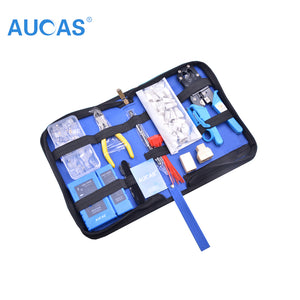 Aucas Ethernet Cable tool RJ11 RJ45 Cat5 Cat6 Crimp network Cable crimping tool set Crimper pliers tool set kit network tool bag