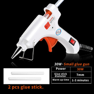 30W 80W 100W EU/ Plug Hot Melt Glue Gun 7mm Glue Stick Industrial Mini Guns Thermo Gluegun Heat Temperature Tool