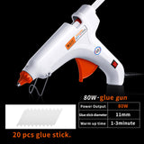 30W 80W 100W EU/ Plug Hot Melt Glue Gun 7mm Glue Stick Industrial Mini Guns Thermo Gluegun Heat Temperature Tool