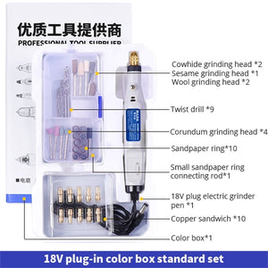 HILDA Mini Drill Rotary tool 18V Engraving Pen With Grinding Accessories Set Multifunction Mini Engraving Pen For Dremel tools