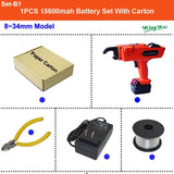 12V 15600mah Automatic Cordless Rechargeable Lithium Battery Electric Rebar Tying Machine Tool Set For Building Rebar Tier