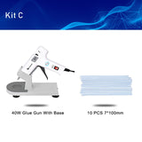 PROSTORMER High Temp Heater Melt A Hot Glue Gun 20W 40W Repair Tool Heat Gun Mini Gun EU Use 7mm Glue Sticks Optional Base