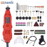 GOXAWEE 220V Electric Mini Drill engraver Variable Speed Rotary with Flexible Shaft 181PCS Accessories Power Tools for Dremel