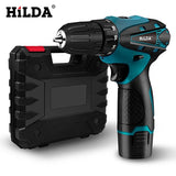 HILDA Electric Drill Cordless Screwdriver Lithium Battery  Mini Drill Cordless Screwdriver Power Tools Cordless Drill