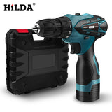 HILDA Electric Drill Cordless Screwdriver Lithium Battery  Mini Drill Cordless Screwdriver Power Tools Cordless Drill