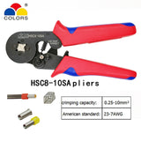 Tubular terminal crimping tools mini electrical pliers HSC8 10SA 0.25-10mm2 23-7AWG 6-4A/6-6A 0.25-6mm2 high precision clamp set