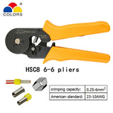 Tubular terminal crimping tools mini electrical pliers HSC8 10SA 0.25-10mm2 23-7AWG 6-4A/6-6A 0.25-6mm2 high precision clamp set