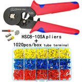 Tubular terminal crimping tools mini electrical pliers HSC8 10SA 0.25-10mm2 23-7AWG 6-4A/6-6A 0.25-6mm2 high precision clamp set