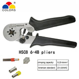 Crimping tools pliers electrical tubular terminals box mini clamp HSC8 10S 0.25-10mm2 23-7AWG 6-4B/6-6 0.25-6mm2 16-4 tools sets