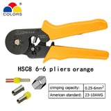 Crimping tools pliers electrical tubular terminals box mini clamp HSC8 10S 0.25-10mm2 23-7AWG 6-4B/6-6 0.25-6mm2 16-4 tools sets