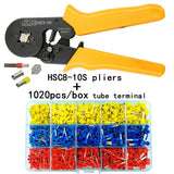 Crimping tools pliers electrical tubular terminals box mini clamp HSC8 10S 0.25-10mm2 23-7AWG 6-4B/6-6 0.25-6mm2 16-4 tools sets