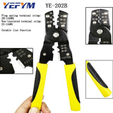 Multi tools pliers stripper cutter cable wire capability 0.25-6mm2 HS-D1 YE-1 brand crimper acutomatic electrical repair tools